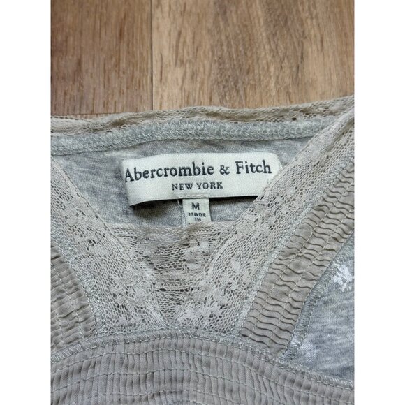 Y2K Abercrombie & Fitch Floral Babydoll Lace Trim Cami Top M - Picture 6 of 6